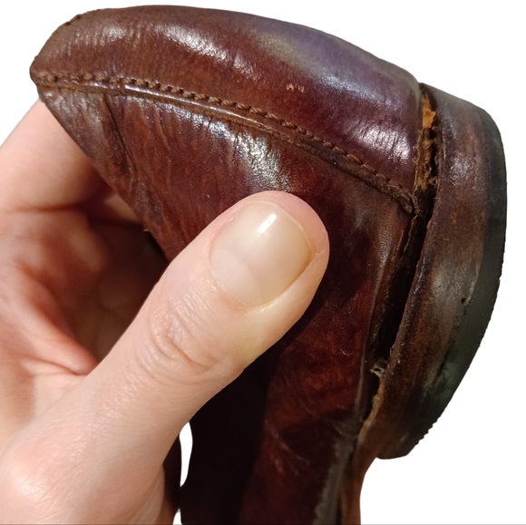 Cydwoq Vintage Asymmetrical Unique Leather Handmade Fairycore Witchcore 36 FLAW - Picture 12 of 16